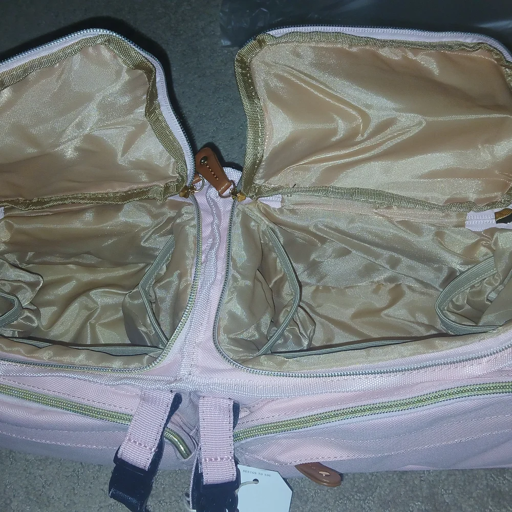 Pink Dual Baby Stroller Organizer with Multiple Pockets